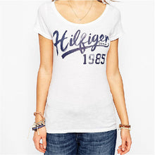 New European Style T shirt Character Letter Print O-neck Short Sleeve Plus Large Size T-shirt Women Casual Tops 60035 SM6