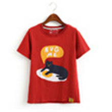 New Fashion Short Sleeve T-shirts Harajuku T Shirts Kawaii Cartoon Print Plus Size Female O-neck Casual Women Tops 72464 SM6