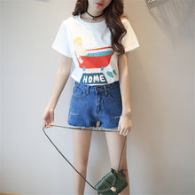 New Fashion Short Sleeve T-shirts Harajuku T Shirts Kawaii Cartoon Print Plus Size Female O-neck Casual Women Tops 72464 SM6