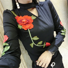 New Fashion Summer European Women Peony Embroidery Shirt Slim Blouse Sexy Hollow Out Blouse Shirt Women Tops 72585 SM6