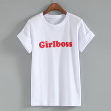 New Fashion Women Summer S-XL T shirts Female Letter Grilboss Print t-shirt Short Sleeve Plus Size Woman tops 72503 SM6