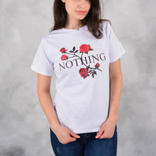 New Fashion Women Summer T shirts Female Nothing Letter Rose Floral Print t-shirt Short Sleeve Plus Size Woman tops 32785 SM6