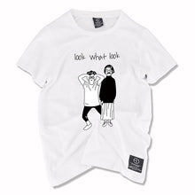 New Fashion Women T shirts Funny Letter Look What Look Print t-shirt Men Top Short Sleeve tshirt Female Unisex tops 72439 SM6
