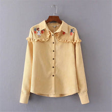 New Shirt Fashion Casual Female Long Sleeve Turn-down Collar Blusas Women Corduroy Pineapple Blouse With Button 72270 SM6