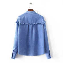 New Shirt Fashion Casual Female Long Sleeve Turn-down Collar Blusas Women Corduroy Pineapple Blouse With Button 72270 SM6