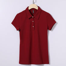 New Summer Women T Shirt Casual Turn-down Collar Short Sleeve Solid tshirt Female Tops Tees With Button 72368 SM6