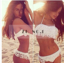 2Pc Set Bra Underpants Bandage Bikini Set Blue Brazilian Push-up Padded Swimsuit Bathing Suit Beach Wear N116ZN5 CF