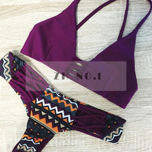 2Pc Set Bra Underpants Bandage Bikini Set Blue Brazilian Push-up Padded Swimsuit Bathing Suit Beach Wear N116ZN5 CF