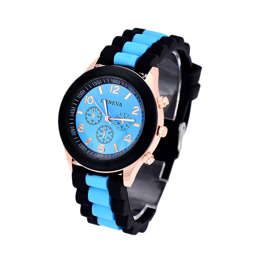 9 Colorful Watch Geneva Women Men Watches Silicone Jelly Gel Quartz Analog Clock Sports Relogio Relojes CF