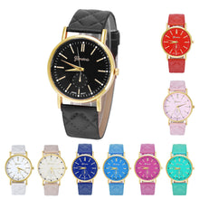 9 Colors Watches Women Geneva Watches Women Men Casual Leather Relogio Quartz Analog Wrist Watch Montre CF
