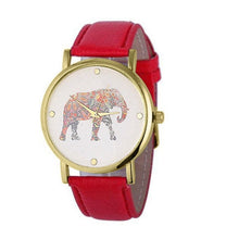 9 Colors Watch Women Elephant Printing Pattern Weaved Clock PU Leather Ladies Quartz Dial Dress Watches relogio feminino CF