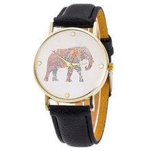 9 Colors Watch Women Elephant Printing Pattern Weaved Clock PU Leather Ladies Quartz Dial Dress Watches relogio feminino CF