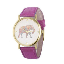 9 Colors Watch Women Elephant Printing Pattern Weaved Clock PU Leather Ladies Quartz Dial Dress Watches relogio feminino CF