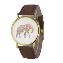 9 Colors Watch Women Elephant Printing Pattern Weaved Clock PU Leather Ladies Quartz Dial Dress Watches relogio feminino CF