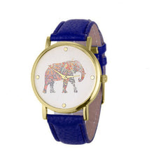 9 Colors Watch Women Elephant Printing Pattern Weaved Clock PU Leather Ladies Quartz Dial Dress Watches relogio feminino CF