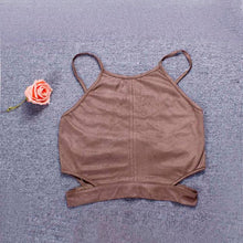 Allmatch Sexy Backless Bandage Halter Crop Top Women's Short Camisoles Cropped Top Bralette CF