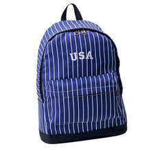 American Style Backpack travel print backpack Women Men School Bag Stripe DoubleShoulder Canvas Mochilas CF