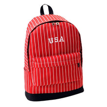 American Style Backpack travel print backpack Women Men School Bag Stripe DoubleShoulder Canvas Mochilas CF