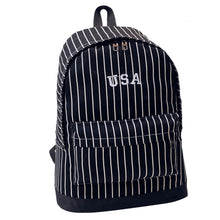 American Style Backpack travel print backpack Women Men School Bag Stripe DoubleShoulder Canvas Mochilas CF