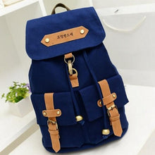 Backpack School Bags For Teenagers Girl Dual College Wind Canvas Shoulder Bag Korean style Schoolbags Leisure Backpacks CF