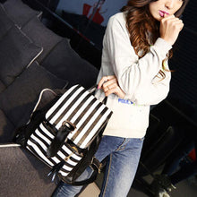 Backpack School Bags For Teenagers Girls PU Leather Korean style Travel Backpacks Satchel Tassels Stripe Rucksack CF