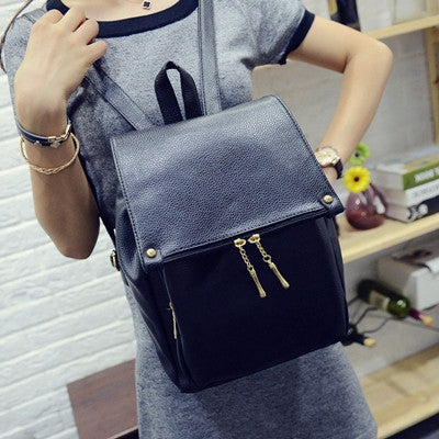 Backpack Women Bag School Bags For Teenagers Girls DoubleShoulder PU leather Backpacks Schoolbag Back Pack CF