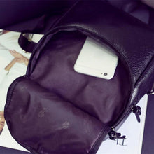 Backpack Women Bag Fringed Shoulder School Black PU Leather Bags For Teenagers Korean style Chest Pack CF
