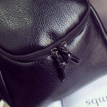 Backpack Women Bag Fringed Shoulder School Black PU Leather Bags For Teenagers Korean style Chest Pack CF
