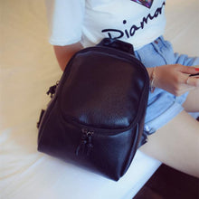 Backpack Women Bag Fringed Shoulder School Black PU Leather Bags For Teenagers Korean style Chest Pack CF
