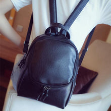 Backpack Women Bag Fringed Shoulder School Black PU Leather Bags For Teenagers Korean style Chest Pack CF