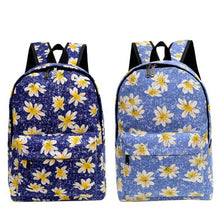Backpack Women School Bags For Teenage Girls Canvas Rucksack Backpacks Daisy printing Schoolbag Book Shoulder Backbag CF