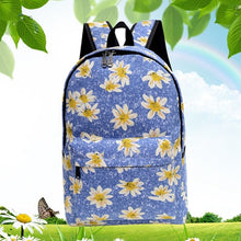 Backpack Women School Bags For Teenage Girls Canvas Rucksack Backpacks Daisy printing Schoolbag Book Shoulder Backbag CF