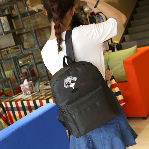 Backpack Women School Bags For Teenagers Korean style DoubleShoulder Canvas Back pack Laptop Schoolbag CF