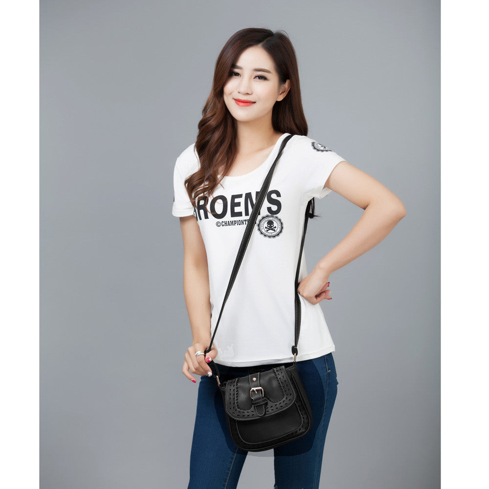 Bags Handbags Women Famous s Vintage Hollow Out PU Leather Messenger Saddle Shoulder Bag bolsos femenina CF