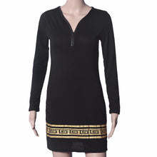 Bandage Dress Women Long Sleeve Sexy Party Plus Size vestidos Women Sexy Printed V Neck Zip Dress Slim Robe CF