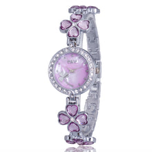 Bangle Watch Women Rhinestone Crystal Bracelet Dress Clock Flower Pattern Minimalism Stainless Steel Relogio Feminino CF