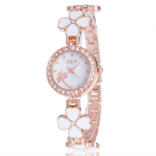 Bangle Watch Women Rhinestone Crystal Bracelet Dress Clock Flower Pattern Minimalism Stainless Steel Relogio Feminino CF