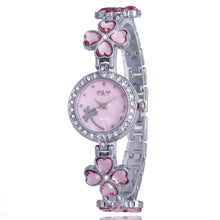 Bangle Watch Women Rhinestone Crystal Bracelet Dress Clock Flower Pattern Minimalism Stainless Steel Relogio Feminino CF
