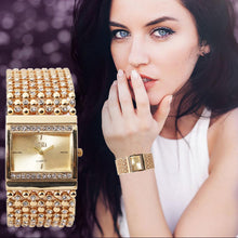 Bangle Watches Women Bracelet Rhinestone Crystal Gold Silver Dress Clock Stainless Steel Band Watch Relogio Feminino CF
