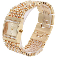 Bangle Watches Women Bracelet Rhinestone Crystal Gold Silver Dress Clock Stainless Steel Band Watch Relogio Feminino CF