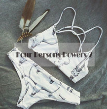Beach Bikini Set Women Sport Striped Top + Low Waisted Print Bikinis Women Swimwear Swimsuits sexy High Neck Swimsuit Y07 CF