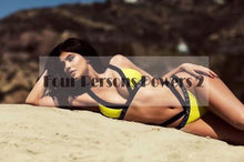 Beach Bikini Set Women Sport Striped Top + Low Waisted Print Bikinis Women Swimwear Swimsuits sexy High Neck Swimsuit Y07 CF