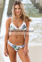 Beach Pattern Swimsuit Bathing Suit Low Waist High Neck Brazilian Bikini Set Swimwear Women Biquini New Print CF