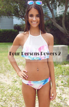 Beach Pattern Swimsuit Bathing Suit Low Waist High Neck Brazilian Bikini Set Swimwear Women Biquini New Print CF