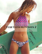 Beach Pattern Swimsuit Bathing Suit Low Waist High Neck Brazilian Bikini Set Swimwear Women Biquini New Print CF
