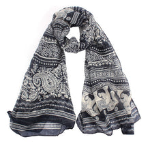Beach Scarf From India Sexy Shawls and Scarves Loose Casual poncho Neck Stole Elephant Print Long Scarfs Wrap Pashmina CF