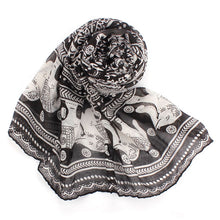 Beach Scarf From India Sexy Shawls and Scarves Loose Casual poncho Neck Stole Elephant Print Long Scarfs Wrap Pashmina CF