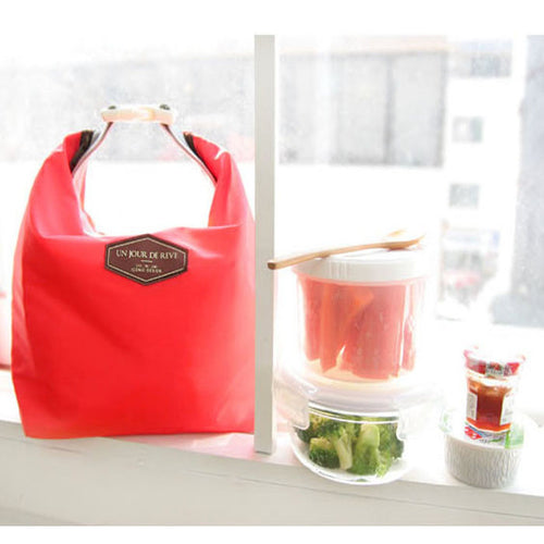 Beautiful Lunch Bag & Lunch Box Cooler Zipper Bag Bento Dot Tote Lunch Pouch Little Pattern bolsa termica Smile CF
