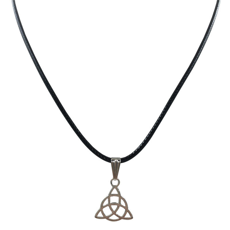 Black Cord Choker Charm Necklace Pendant Retro Boho Tibetan Silver Jewelry Punk Necklaces Long Black Velvet collar Women CF