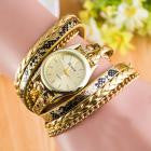 Bracelet Watch Women Dress Clock Wrap Around Synthetic Leather Chain Relogio Feminino CF